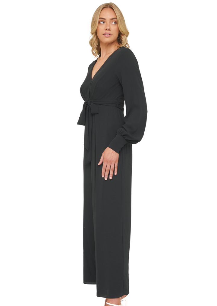 CREPE JUMPSUIT SIDE FRONT